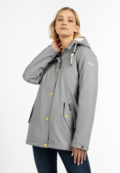Schmuddelwedda Damen-Regenjacke mit Teddyfutter