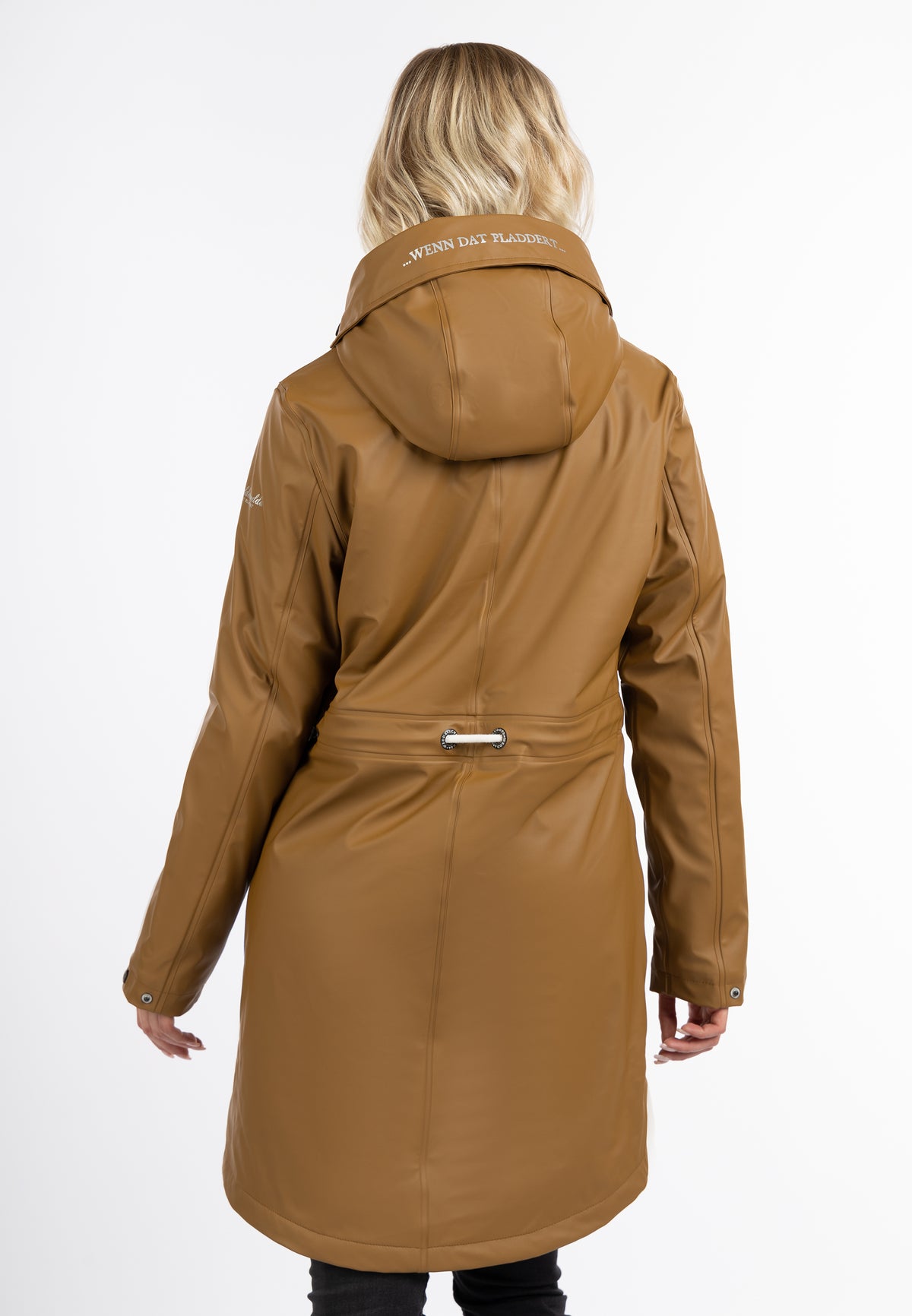 Schmuddelwedda Damen-Regenmantel mit Teddyfutter