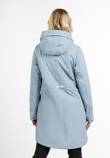 Schmuddelwedda Damen-Regenmantel mit Teddyfutter