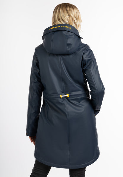 Schmuddelwedda Damen-Regenmantel mit Teddyfutter