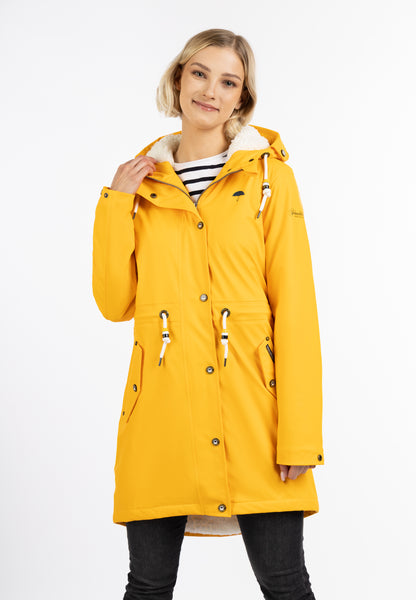 Schmuddelwedda Damen-Regenmantel mit Teddyfutter