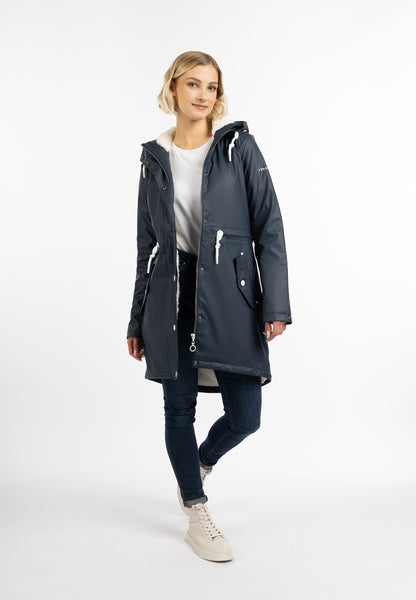 DreiMaster Maritim damski płaszcz przeciwdeszczowy z podszyciem z misia
