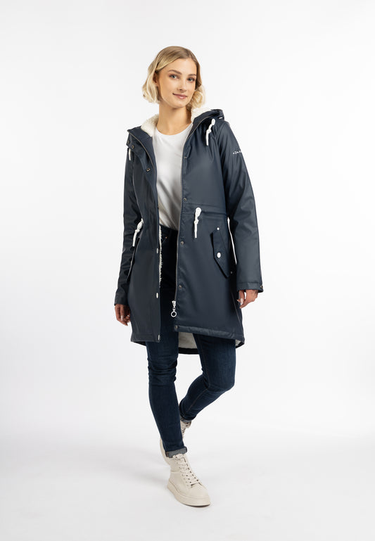 DreiMaster Maritim Damen Regenmantel mit Teddyfutter