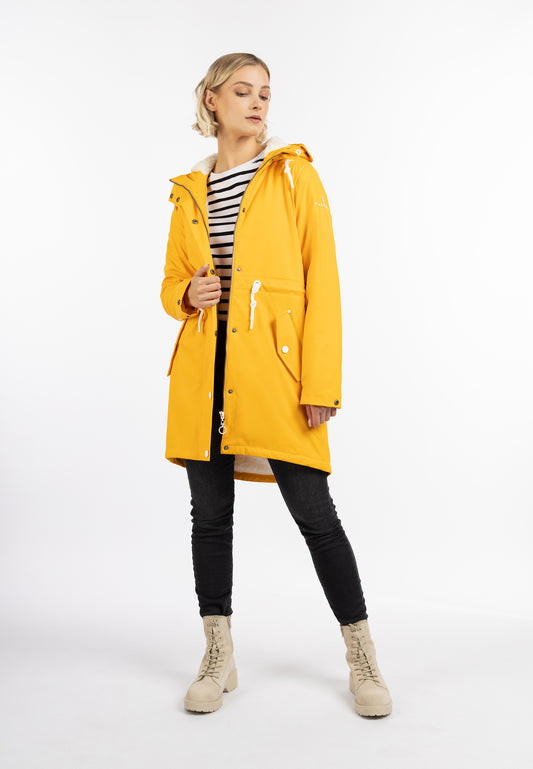 DreiMaster Maritim Damen Regenmantel mit Teddyfutter