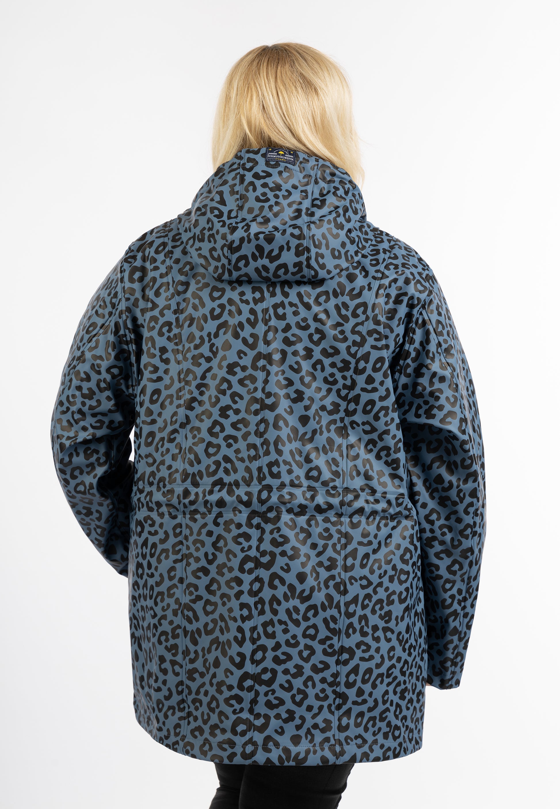 Schmuddelwedda Women's Plus Size Raincoat With Leopard Print Schmuddelwedda