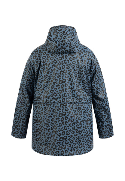 Schmuddelwedda Women's Plus Size Raincoat With Leopard Print Schmuddelwedda