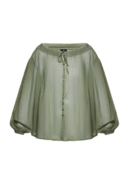 DreiMaster Klassik Damen Baumwollbluse