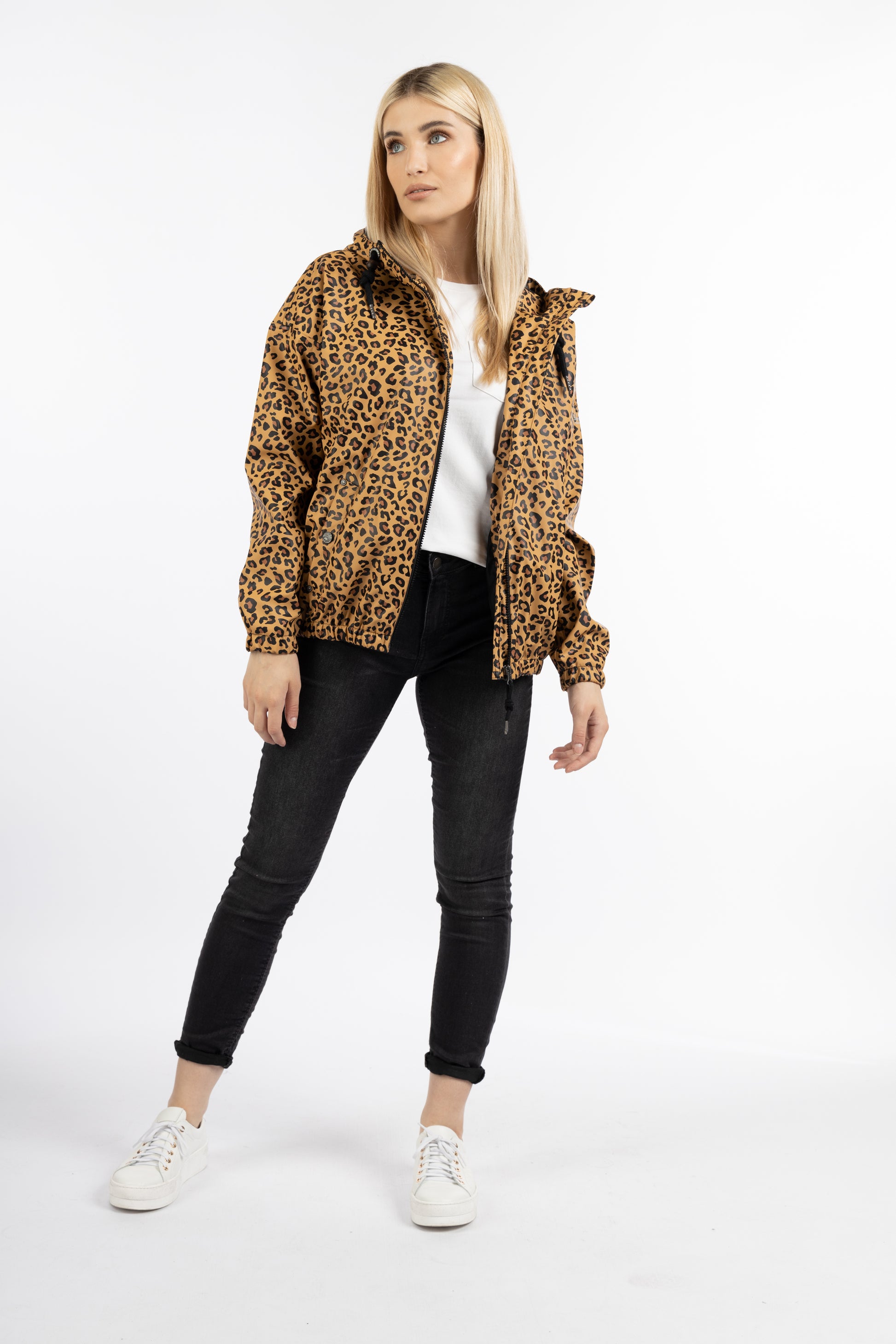 Schmuddelwedda Women's Rain Jacket With Leopard Print Schmuddelwedda