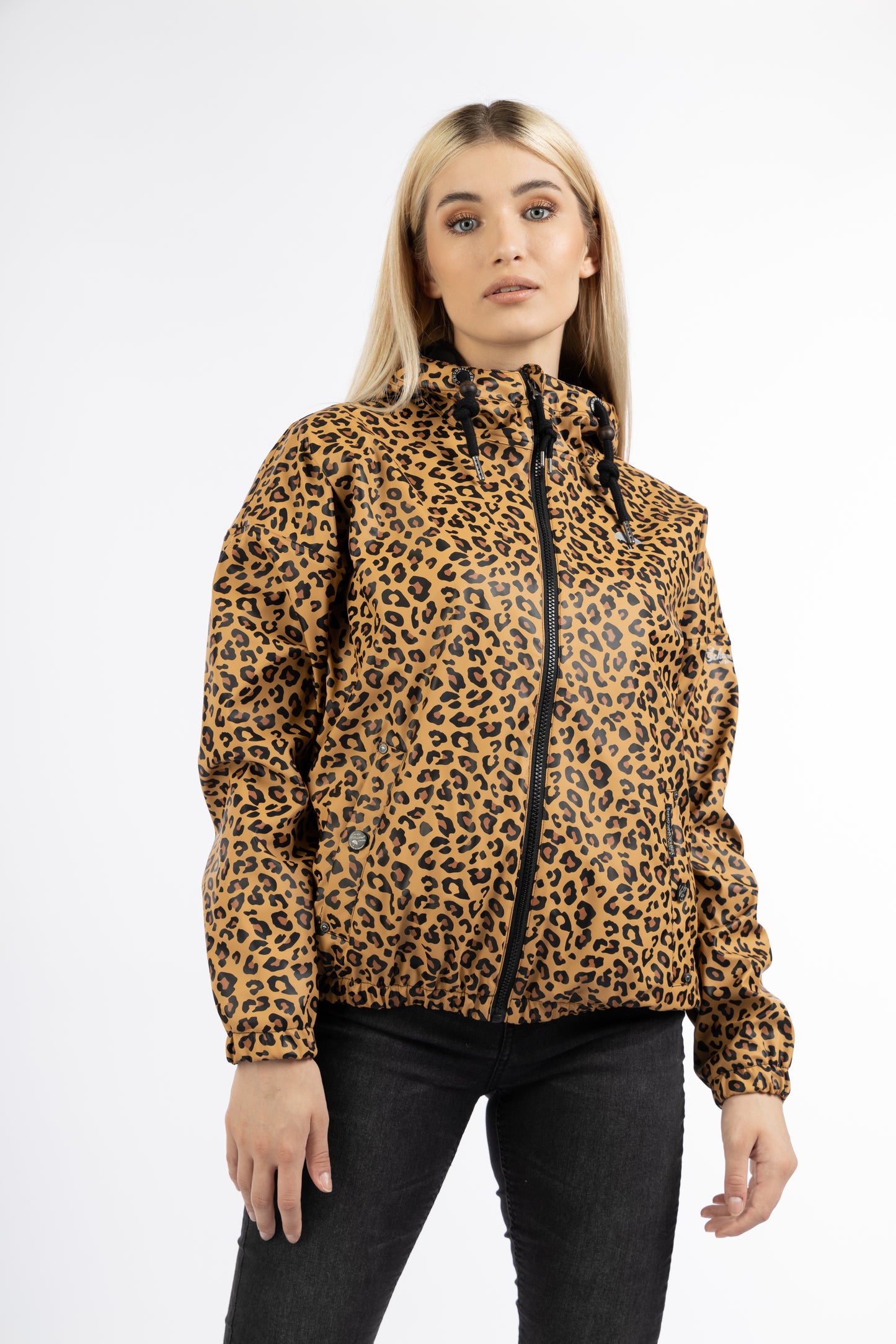 Schmuddelwedda Women's Rain Jacket With Leopard Print Schmuddelwedda