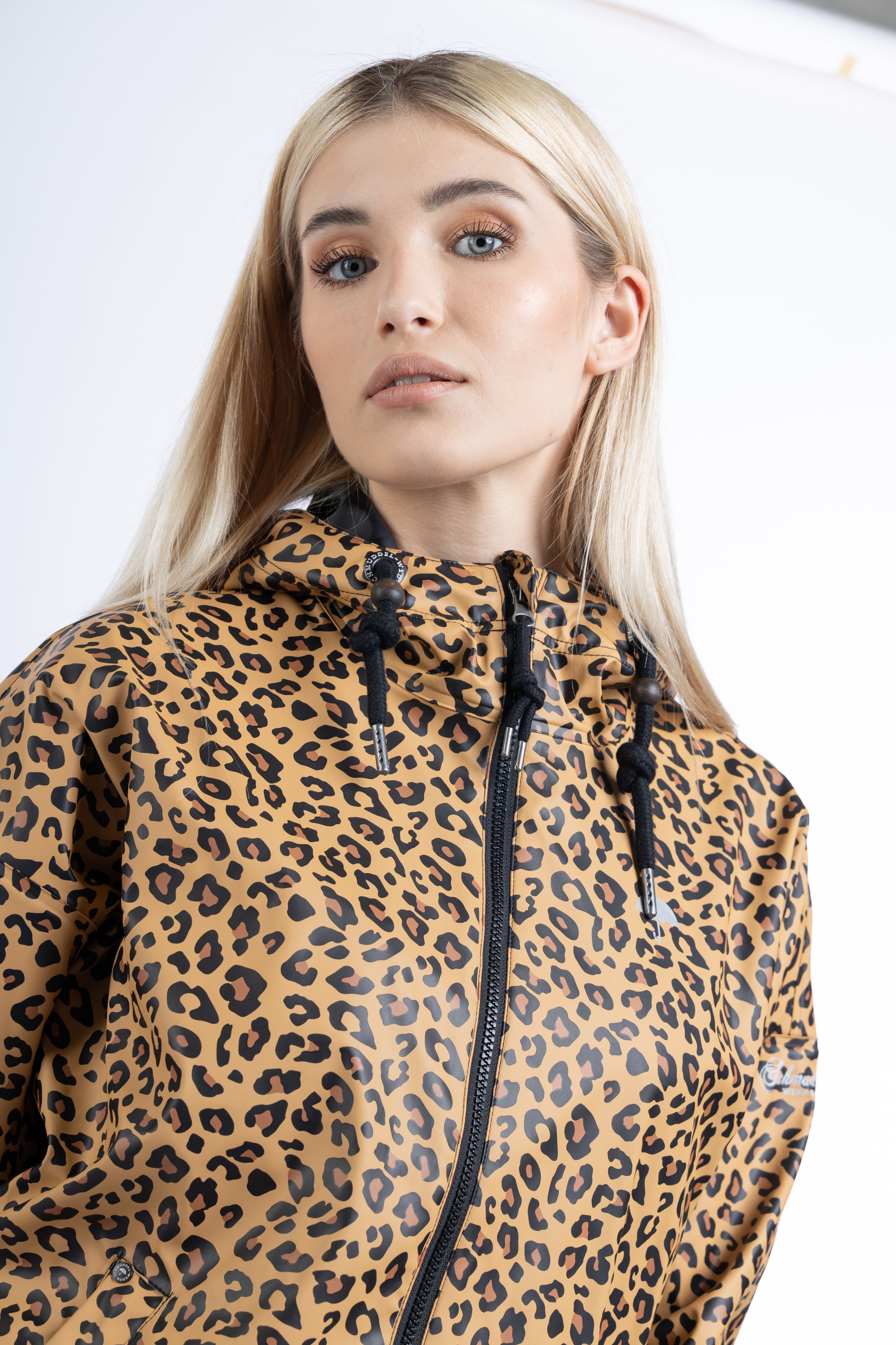 Schmuddelwedda Women's Rain Jacket With Leopard Print Schmuddelwedda