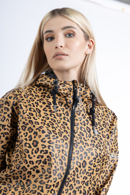 Schmuddelwedda Women's Rain Jacket With Leopard Print Schmuddelwedda