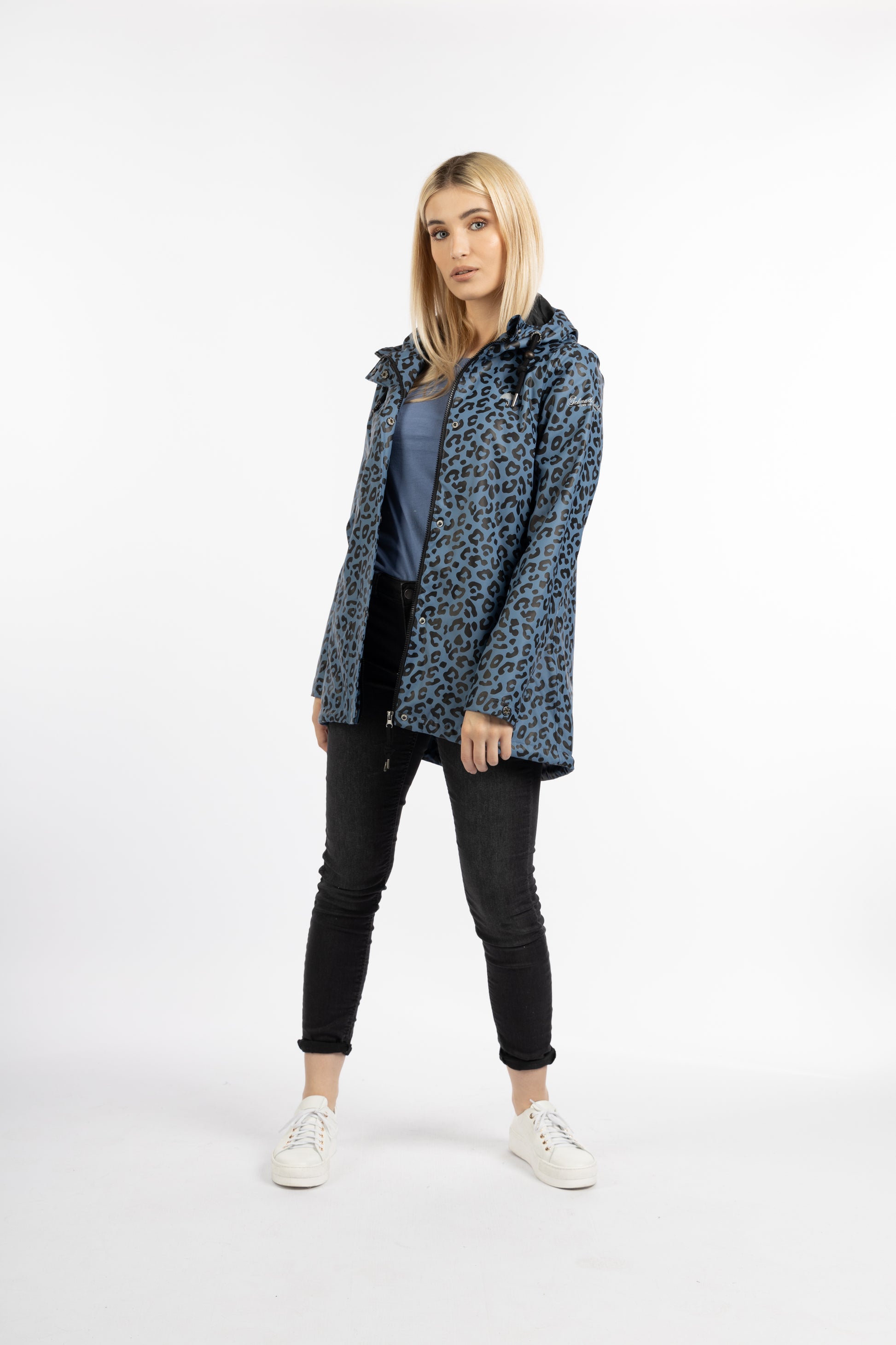 Schmuddelwedda Women's Rain Jacket With Leopard Print Schmuddelwedda
