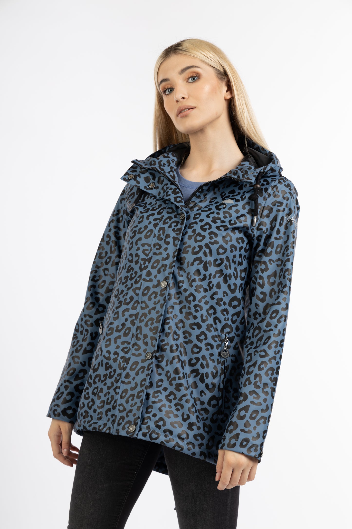 Schmuddelwedda Women's Rain Jacket With Leopard Print Schmuddelwedda