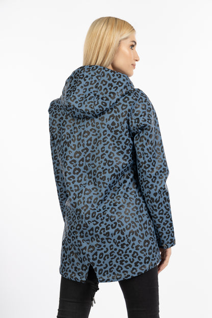 Schmuddelwedda Women's Rain Jacket With Leopard Print Schmuddelwedda