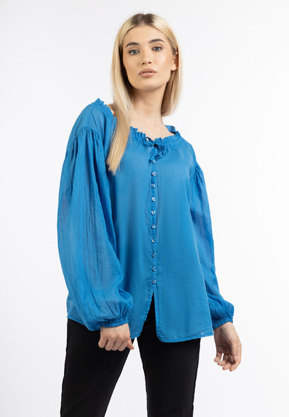 DreiMaster Klassik Damen Baumwollbluse