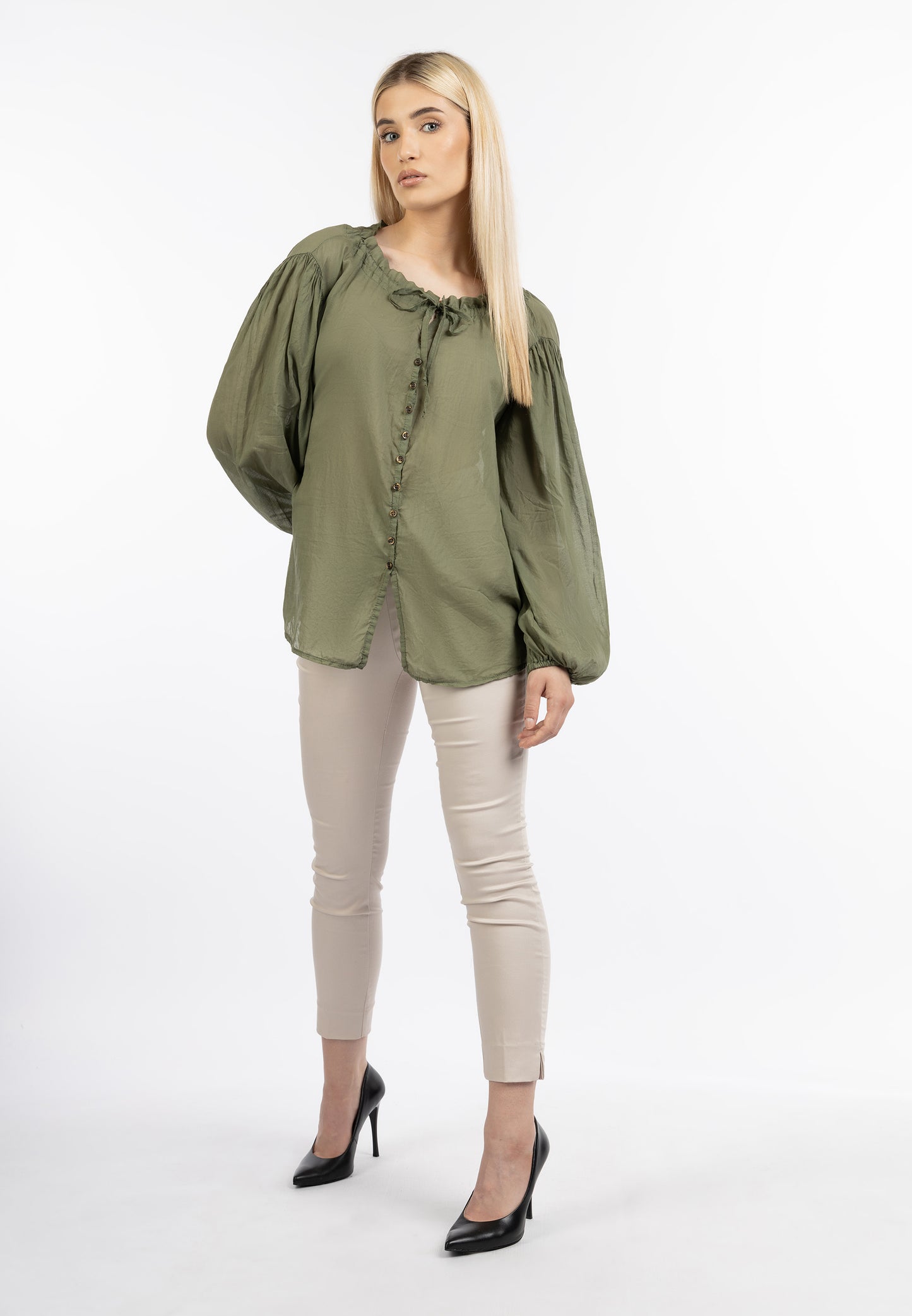 DreiMaster Klassik Damen Baumwollbluse