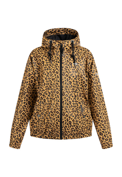 Schmuddelwedda Women's Rain Jacket With Leopard Print Schmuddelwedda