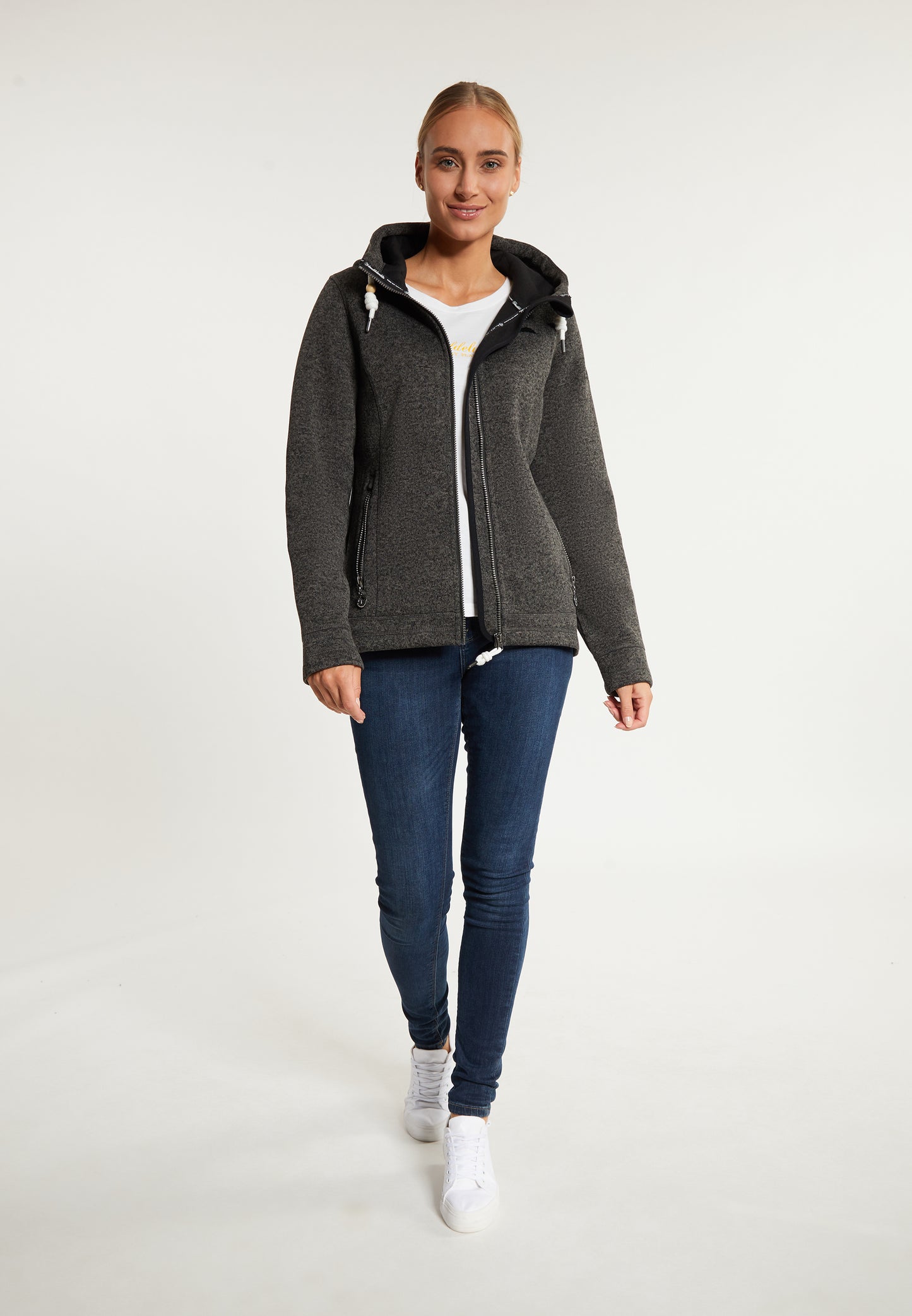 Schmuddelwedda damska dzianinowa kurtka polarowa