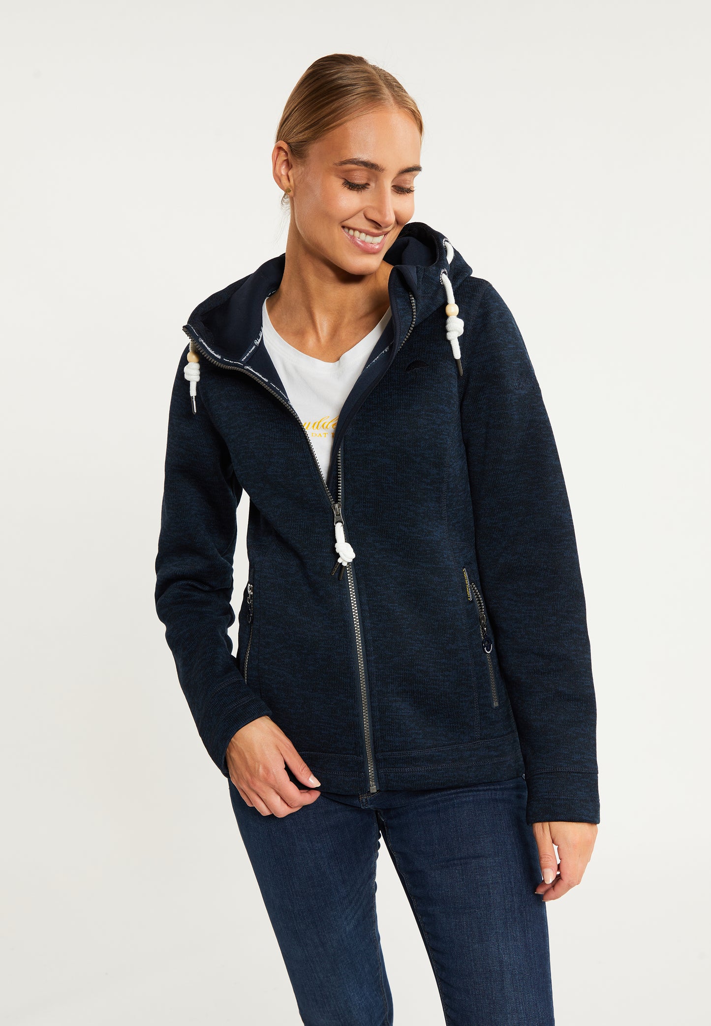 Schmuddelwedda damska dzianinowa kurtka polarowa