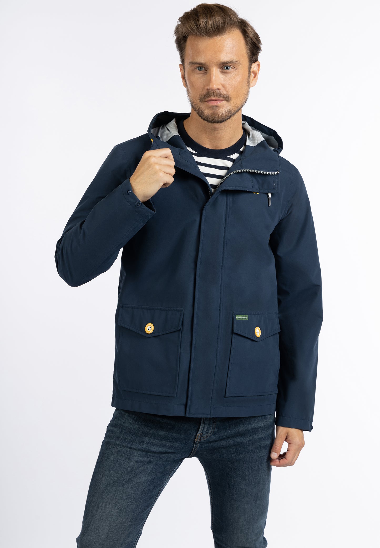 Schmuddelwedda Herren Regenjacke Recyceltes Material