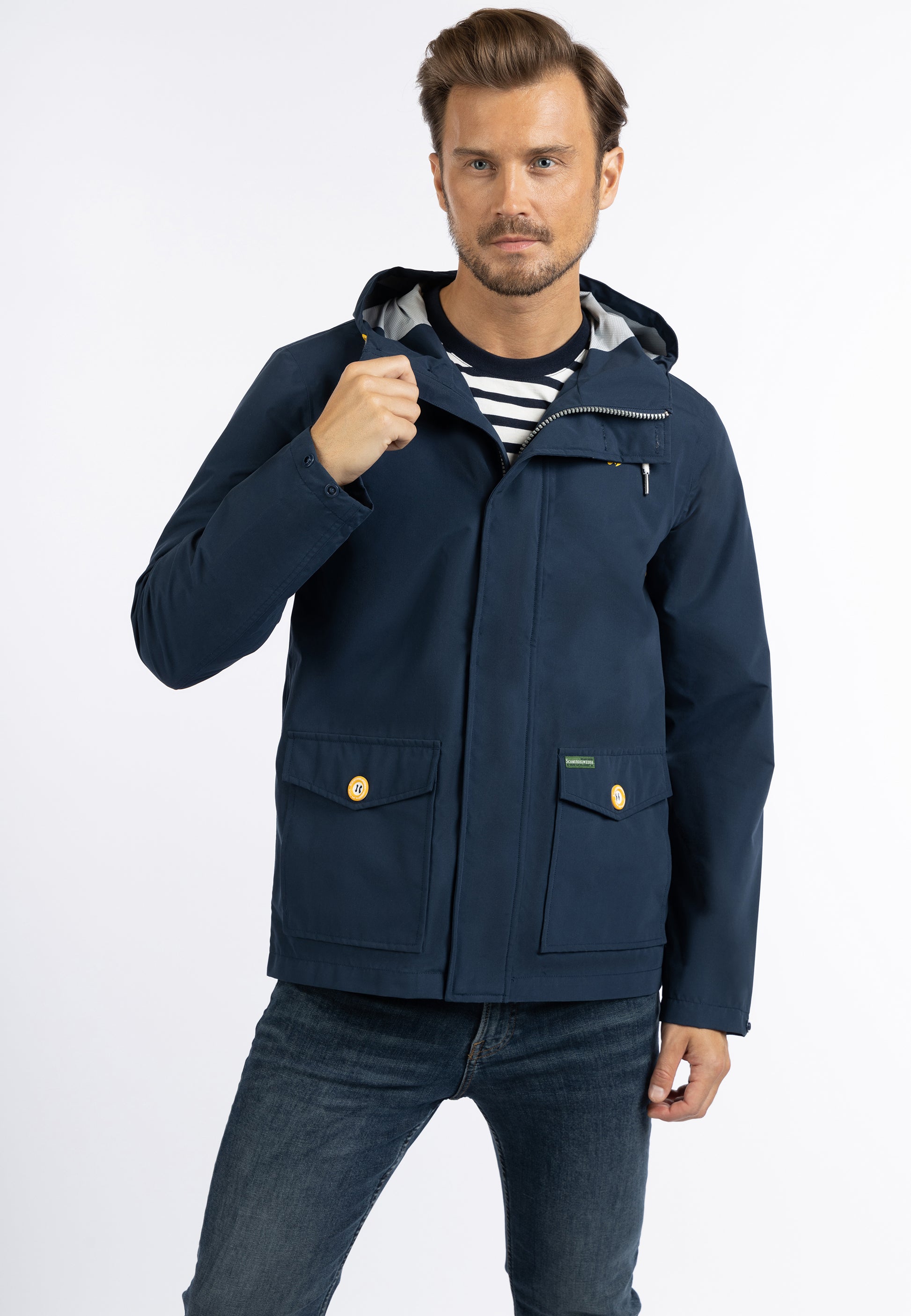 Schmuddelwedda Herren Regenjacke Recyceltes Material