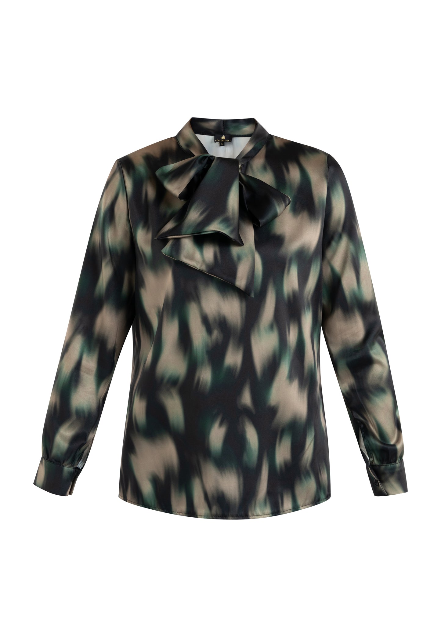 DreiMaster Klassik Damen Bluse mit Schleifenkragen