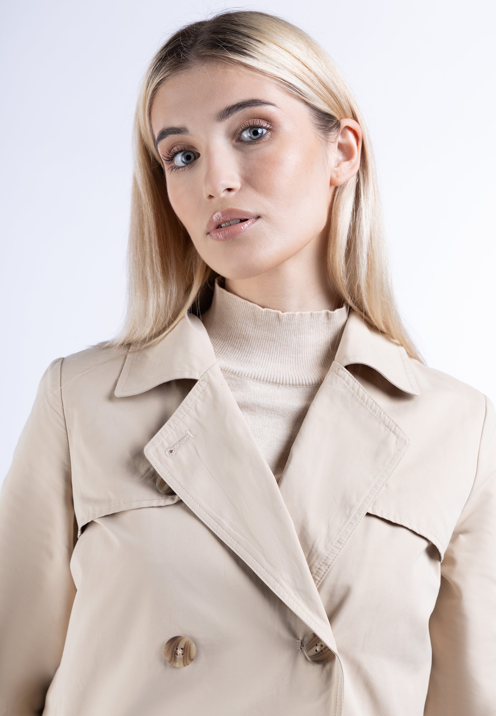 DreiMaster Klassik Women's Short Trench Jacket - Schmuddelwedda Shop