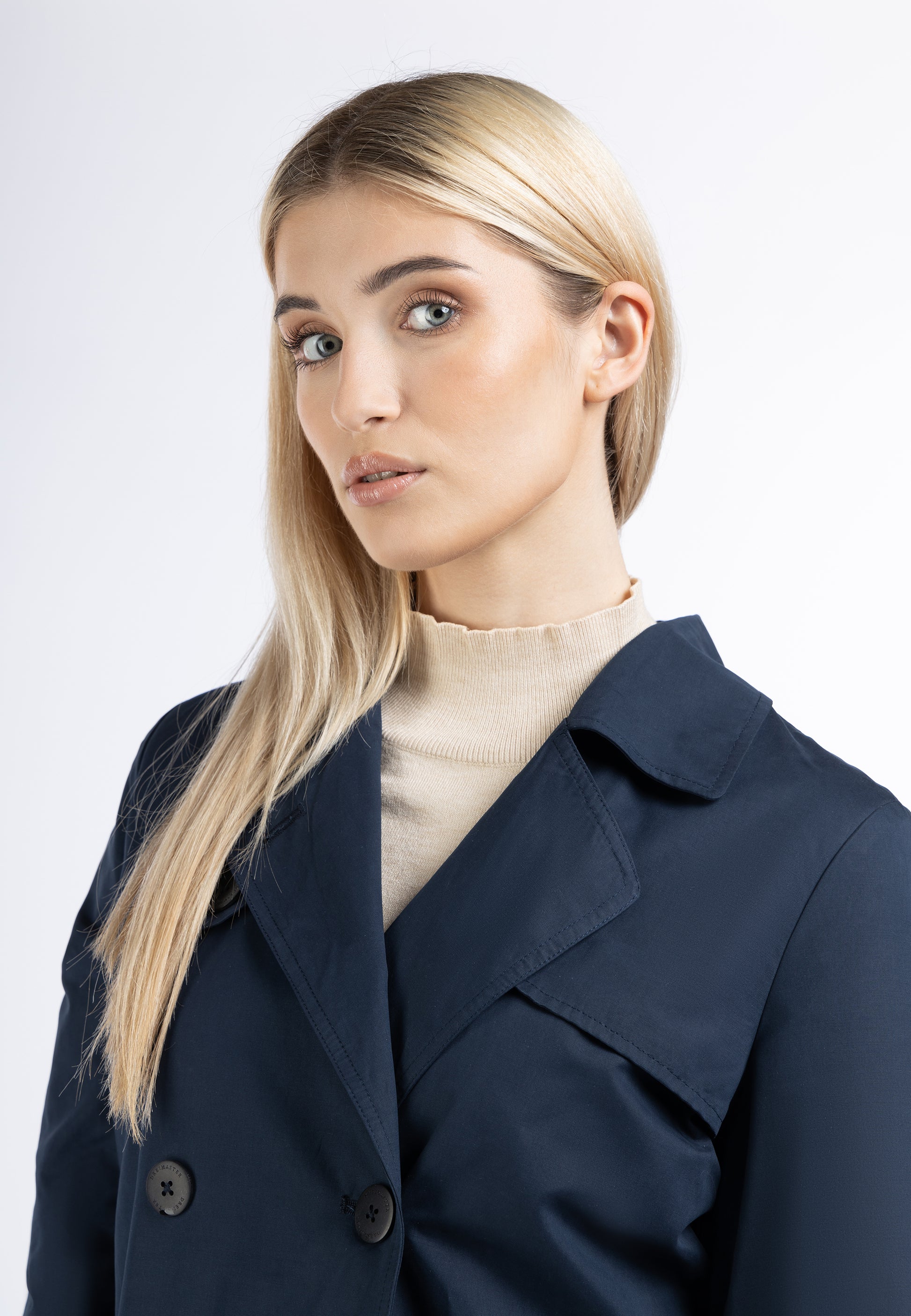 DreiMaster Klassik Women's Short Trench Jacket - Schmuddelwedda Shop