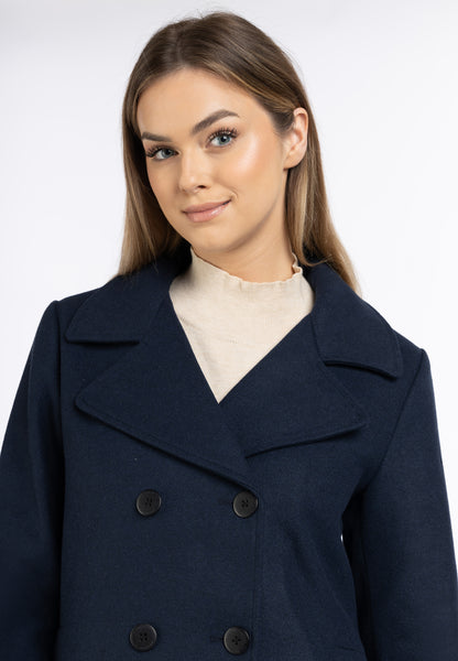 DreiMaster Klassik Women's Transitional Pea Coat Made Of A Wool Blend - Schmuddelwedda Shop