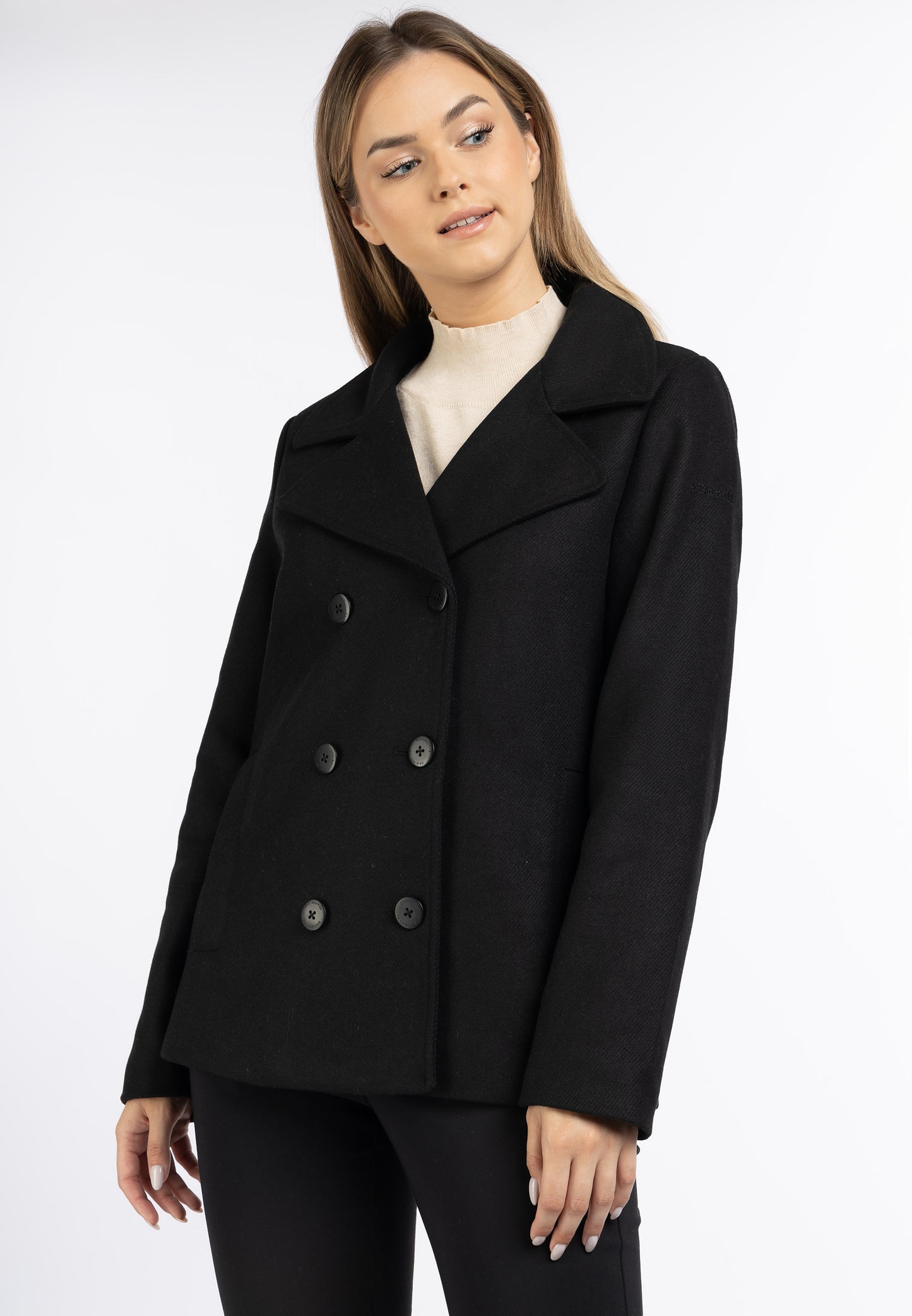 DreiMaster Klassik Women's Transitional Pea Coat Made Of A Wool Blend - Schmuddelwedda Shop