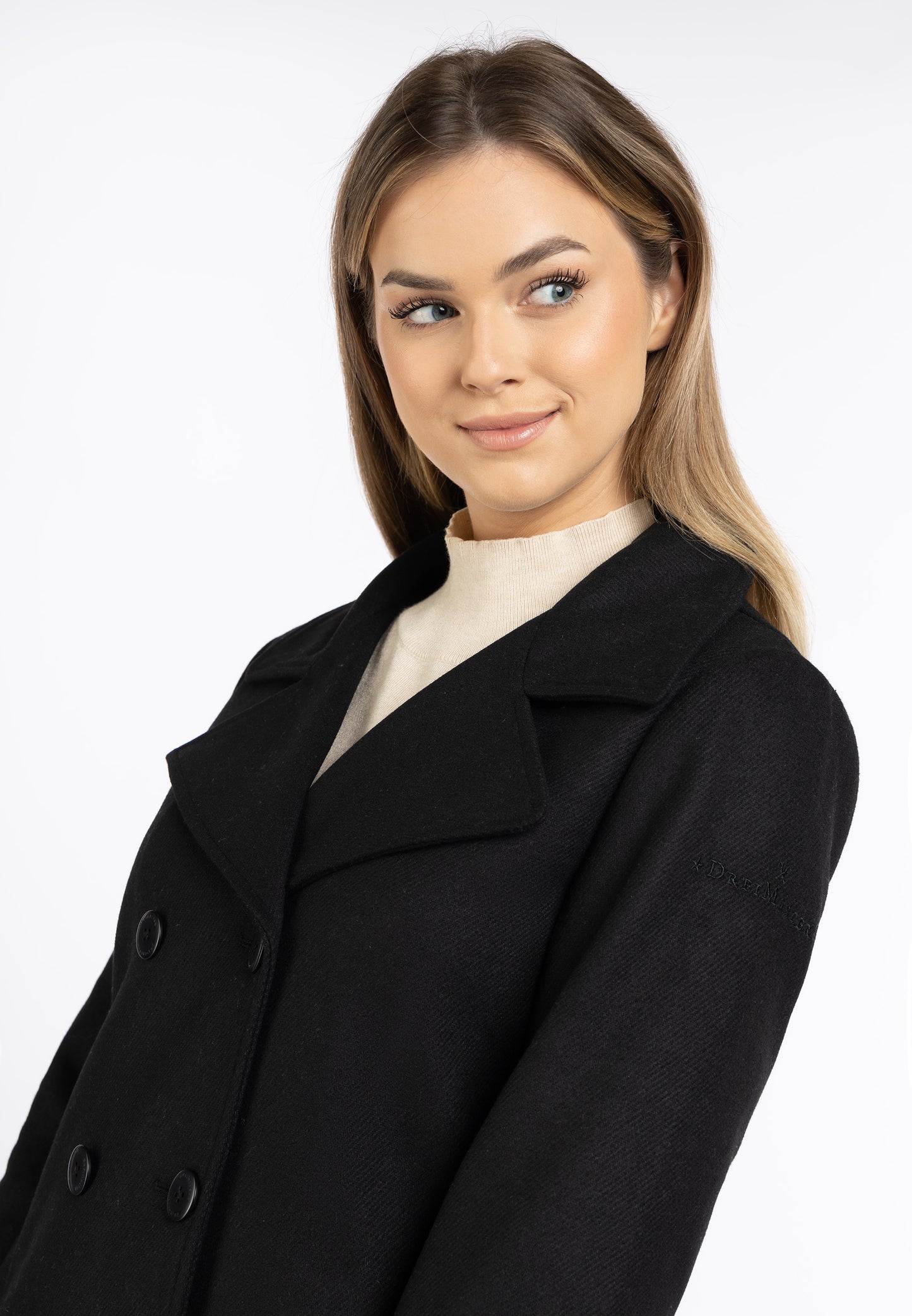 DreiMaster Klassik Women's Transitional Pea Coat Made Of A Wool Blend - Schmuddelwedda Shop