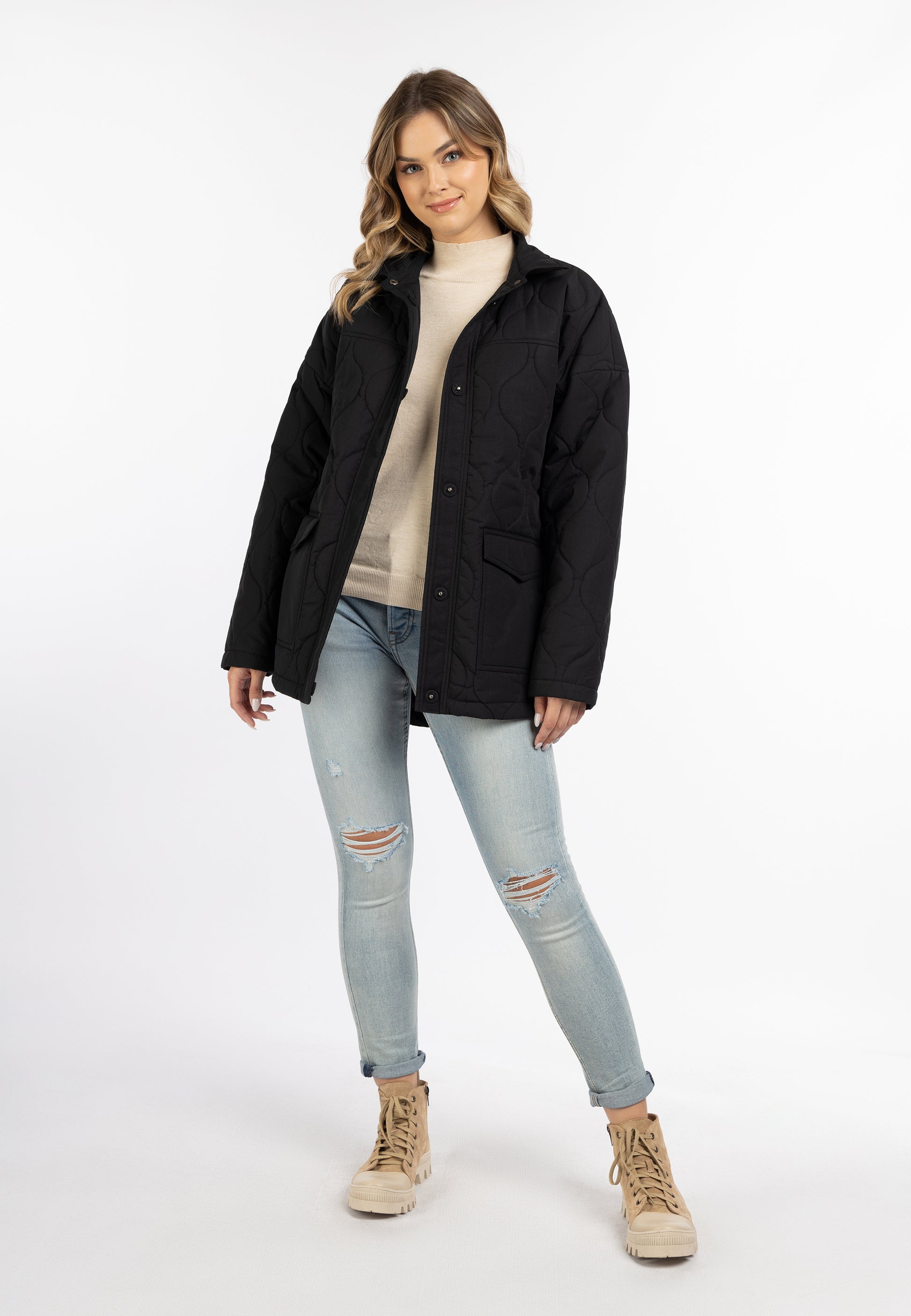 DreiMaster Vintage Damen Baumwolljacke mit leichter Polsterung