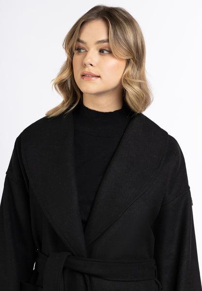 DreiMaster Vintage płaszcz przejściowy damski wykonany z mieszanki wełny