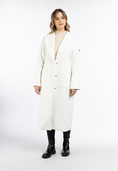 DreiMaster Vintage płaszcz przejściowy damski wykonany z mieszanki wełny