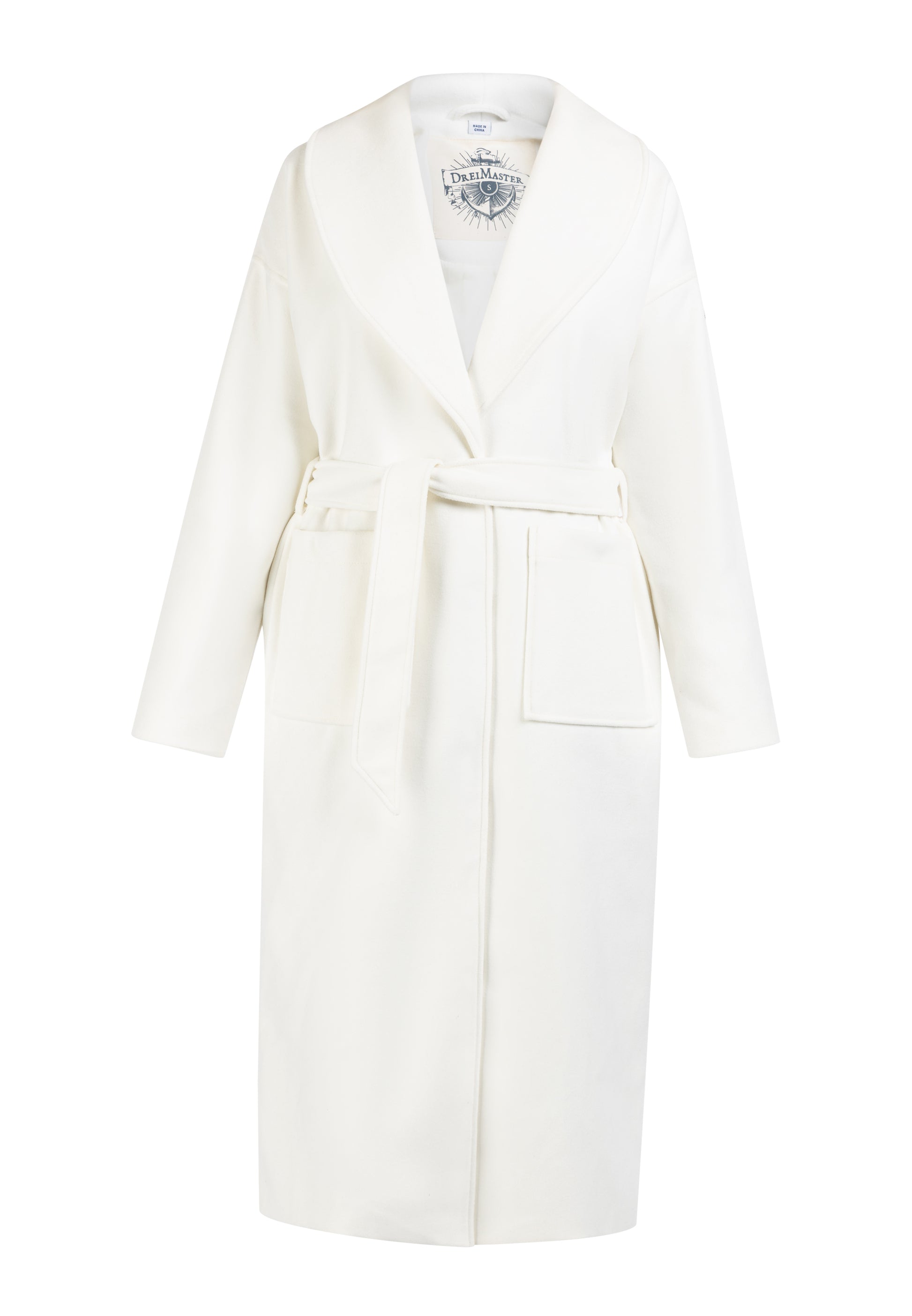 DreiMaster Vintage płaszcz przejściowy damski wykonany z mieszanki wełny