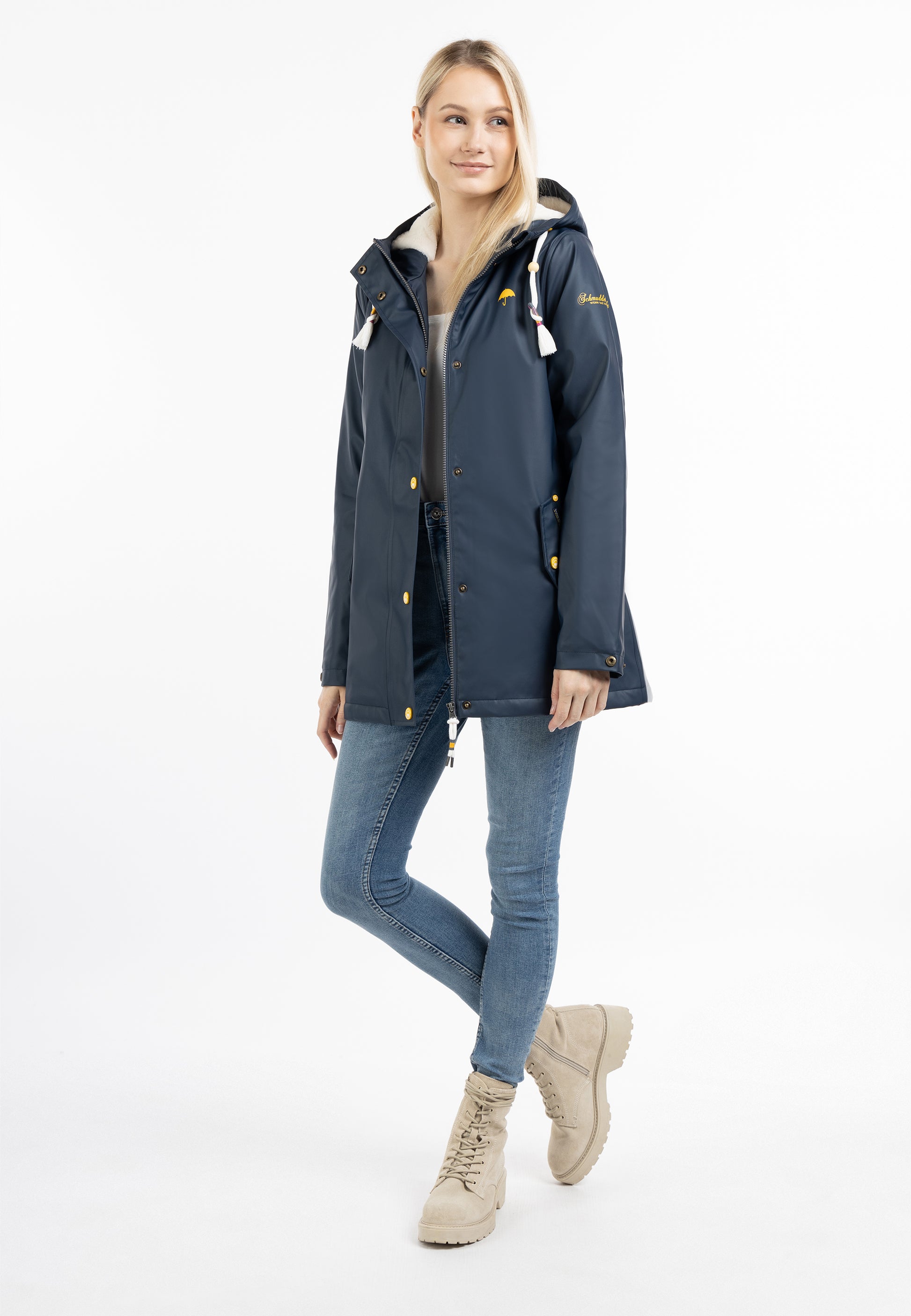 Schmuddelwedda Women's Rain Jacket With Faux Fur Lining - Schmuddelwedda Shop