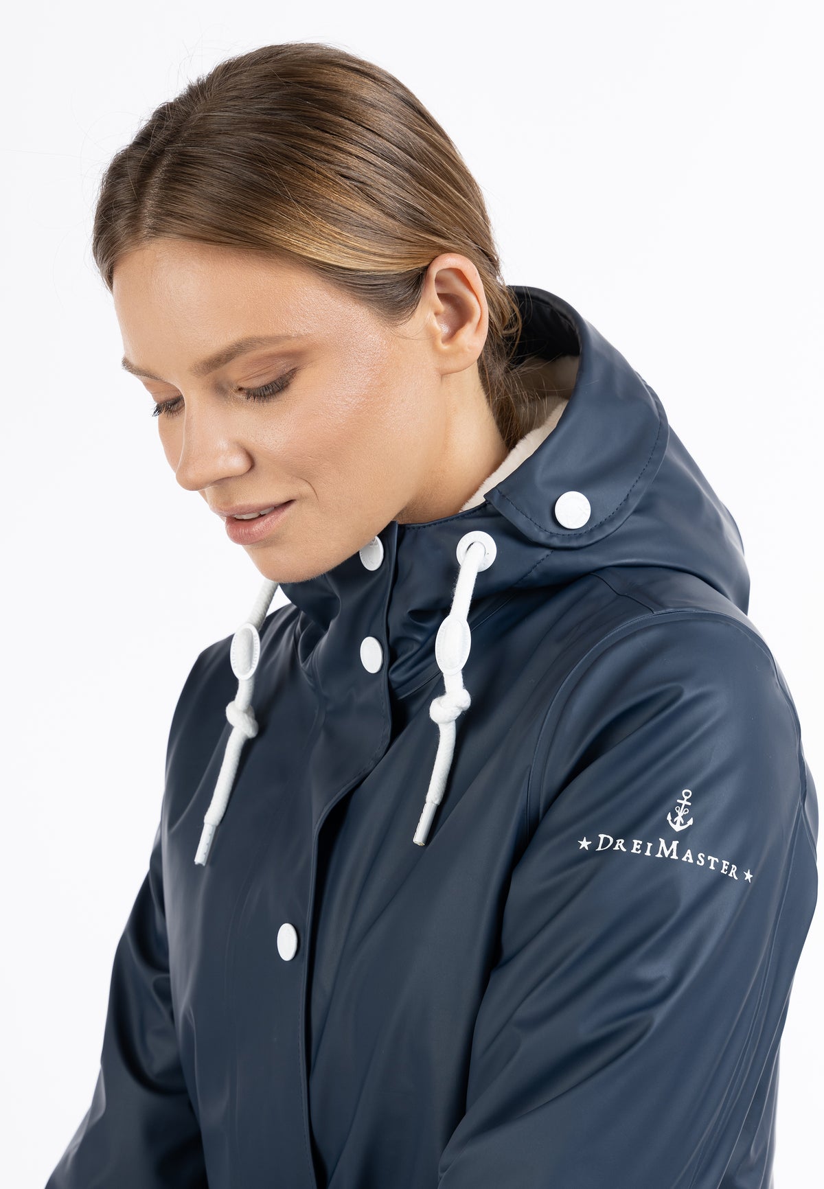 DreiMaster Maritim Women's raincoat with faux fur lining