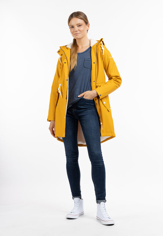DreiMaster Maritim Women's raincoat with faux fur lining