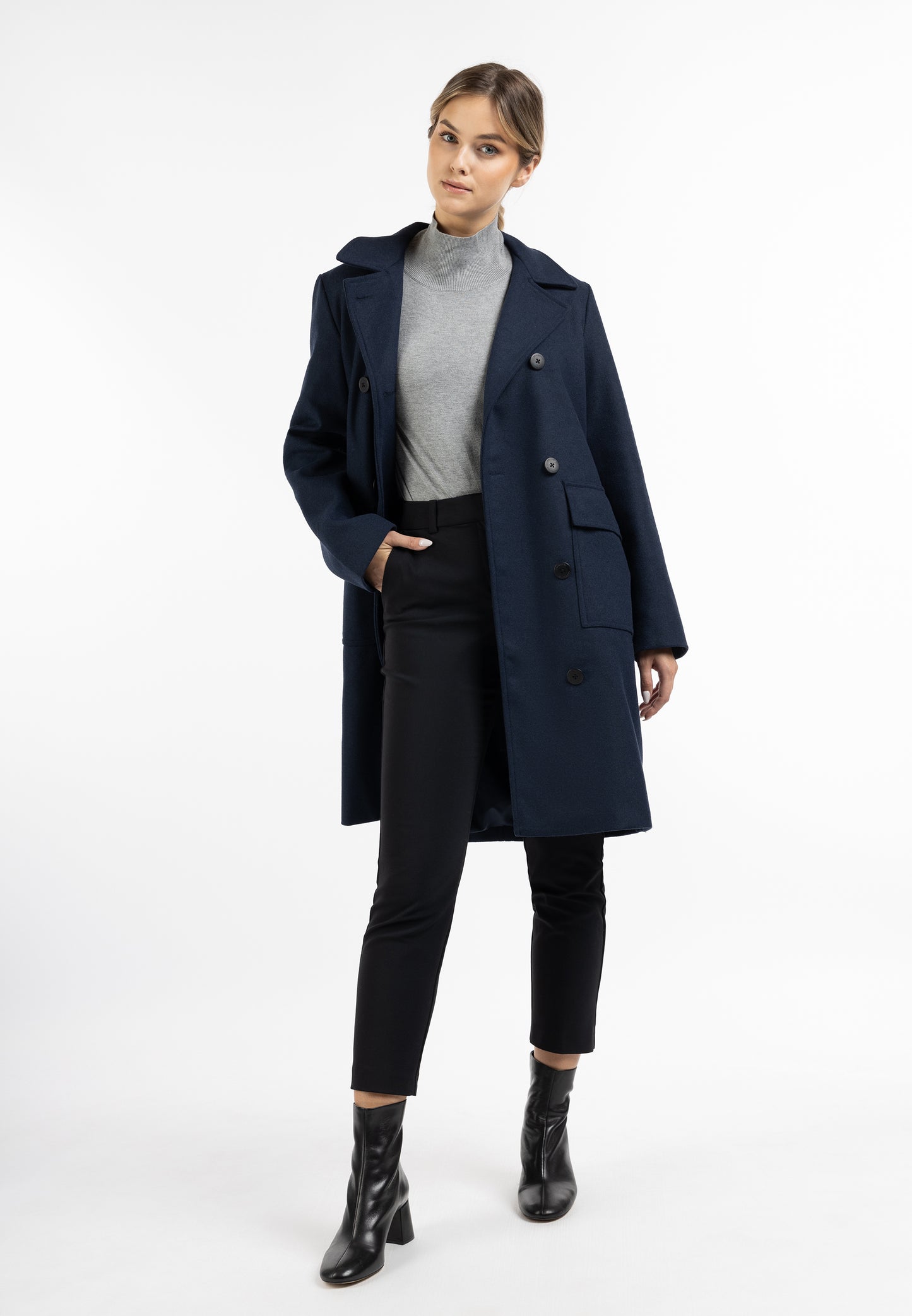 DreiMaster Klassik Women's Transitional Coat Made Of Wool Blend - Schmuddelwedda Shop