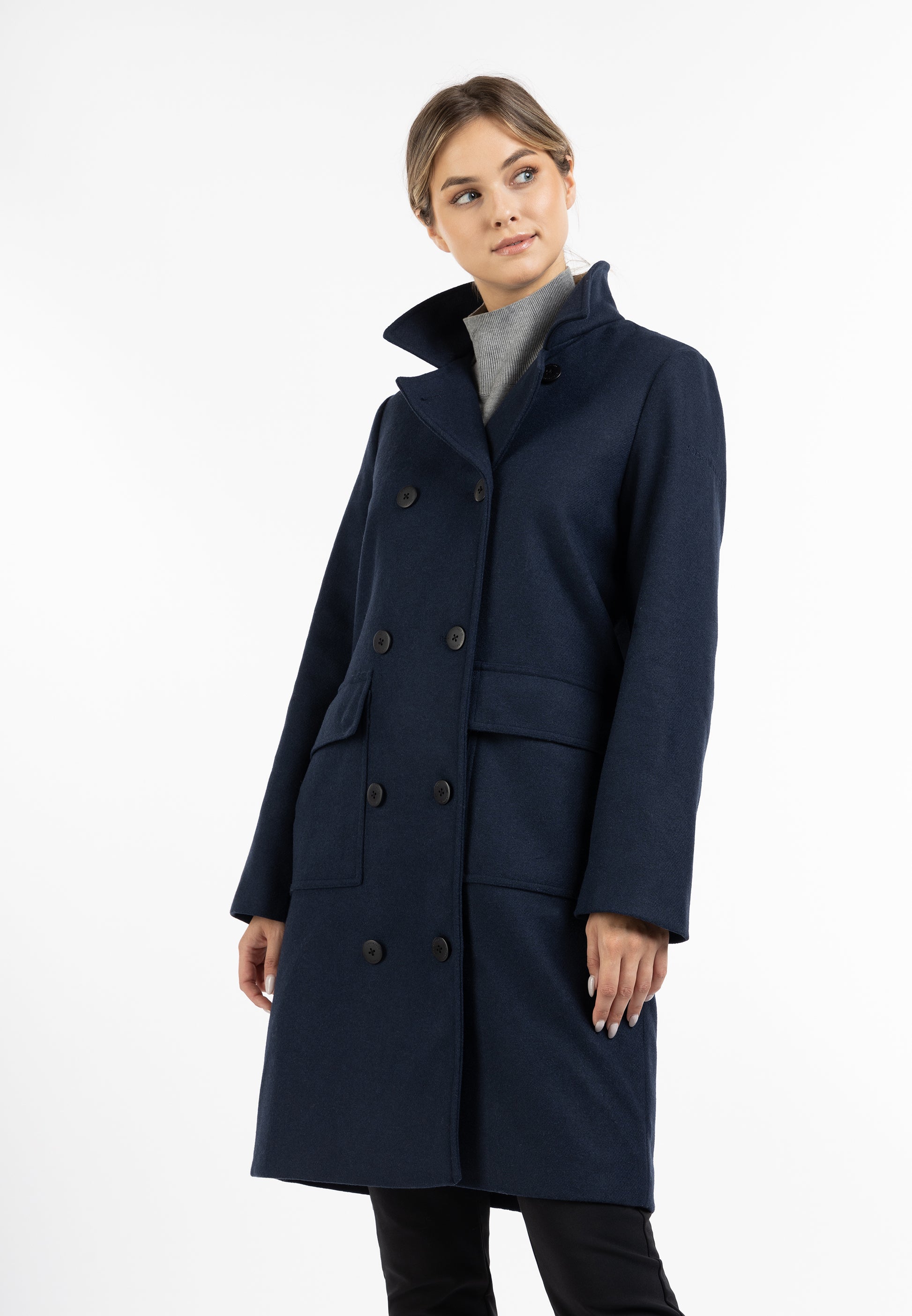 DreiMaster Klassik Women's Transitional Coat Made Of Wool Blend - Schmuddelwedda Shop