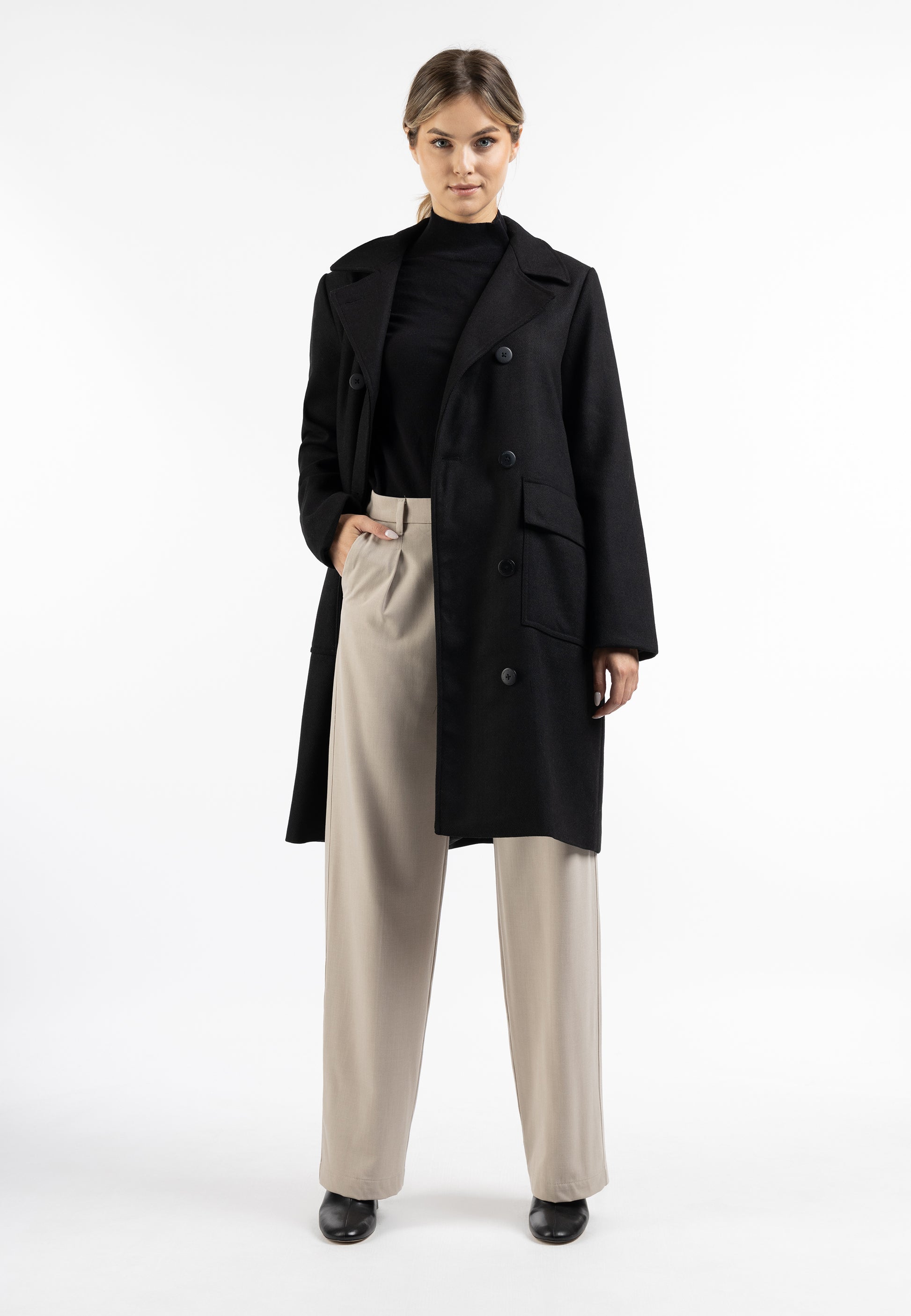 DreiMaster Klassik Women's Transitional Coat Made Of Wool Blend - Schmuddelwedda Shop