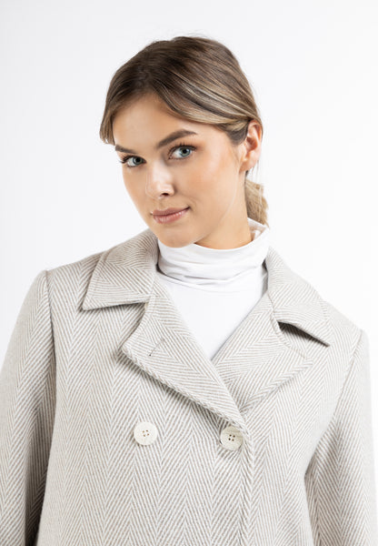 Dreimaster Klassik Women's Herringbone Transition Coat - Schmuddelwedda Shop