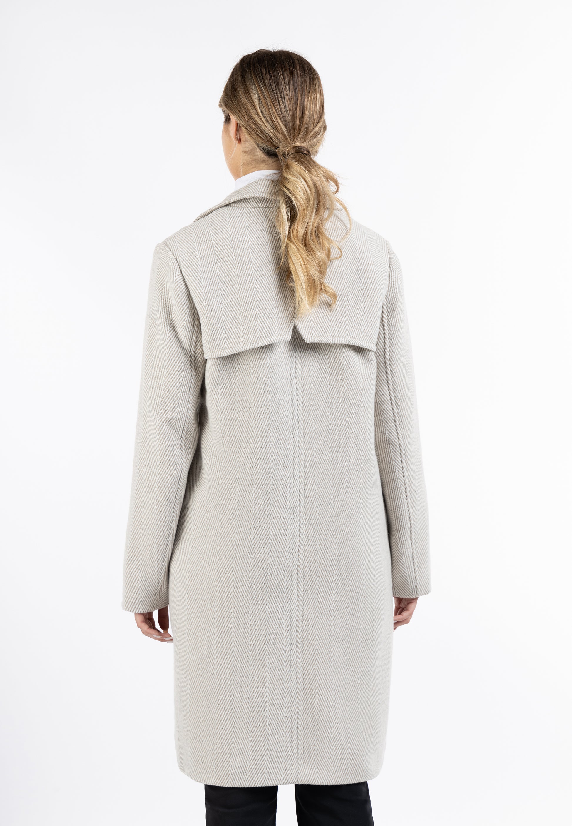 Dreimaster Klassik Women's Herringbone Transition Coat - Schmuddelwedda Shop