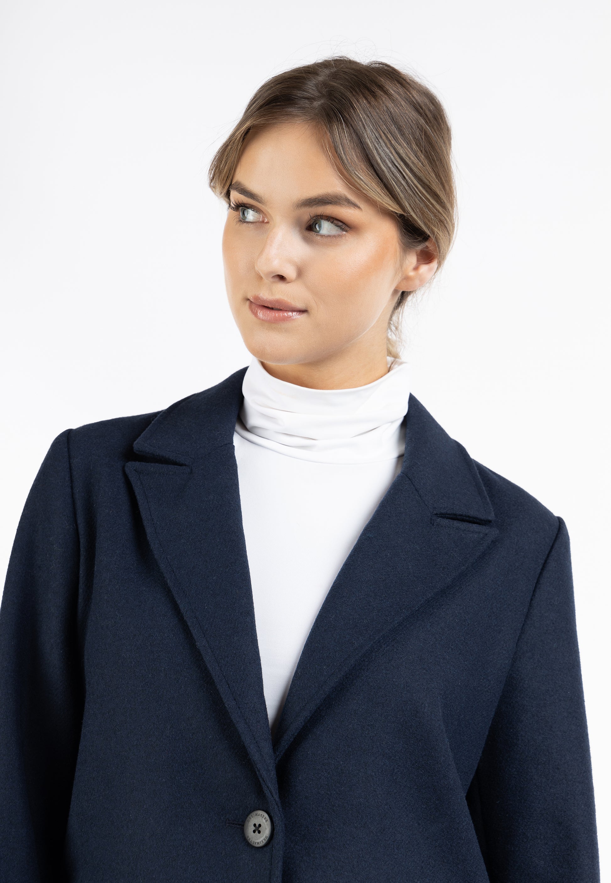 Langer Blazer aus Wollgemisch