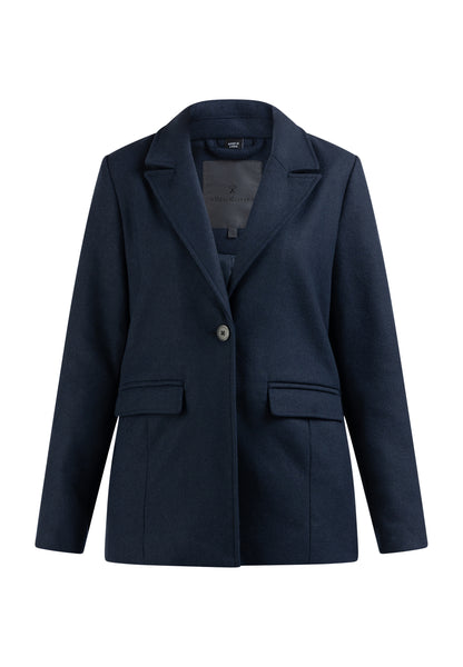 Langer Blazer aus Wollgemisch