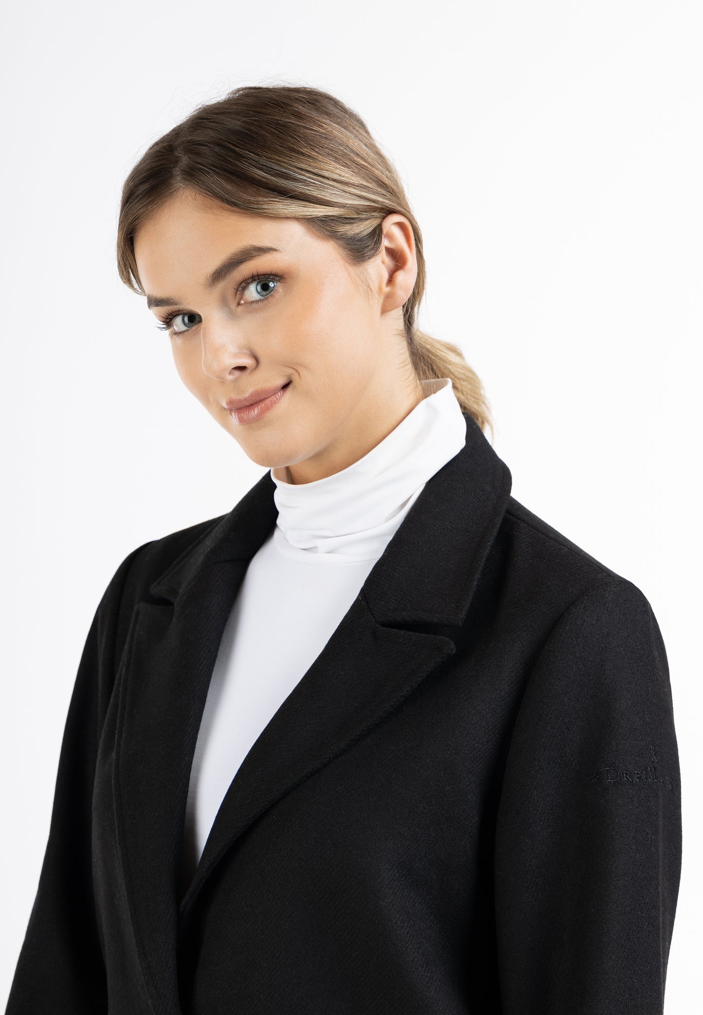Langer Blazer aus Wollgemisch