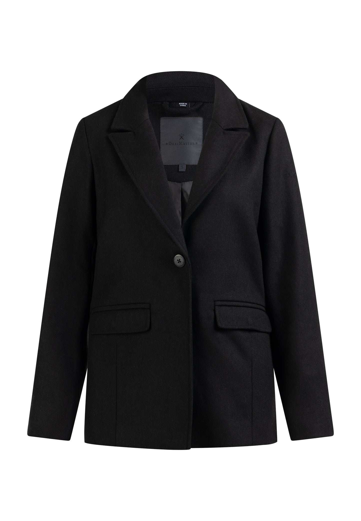 Langer Blazer aus Wollgemisch