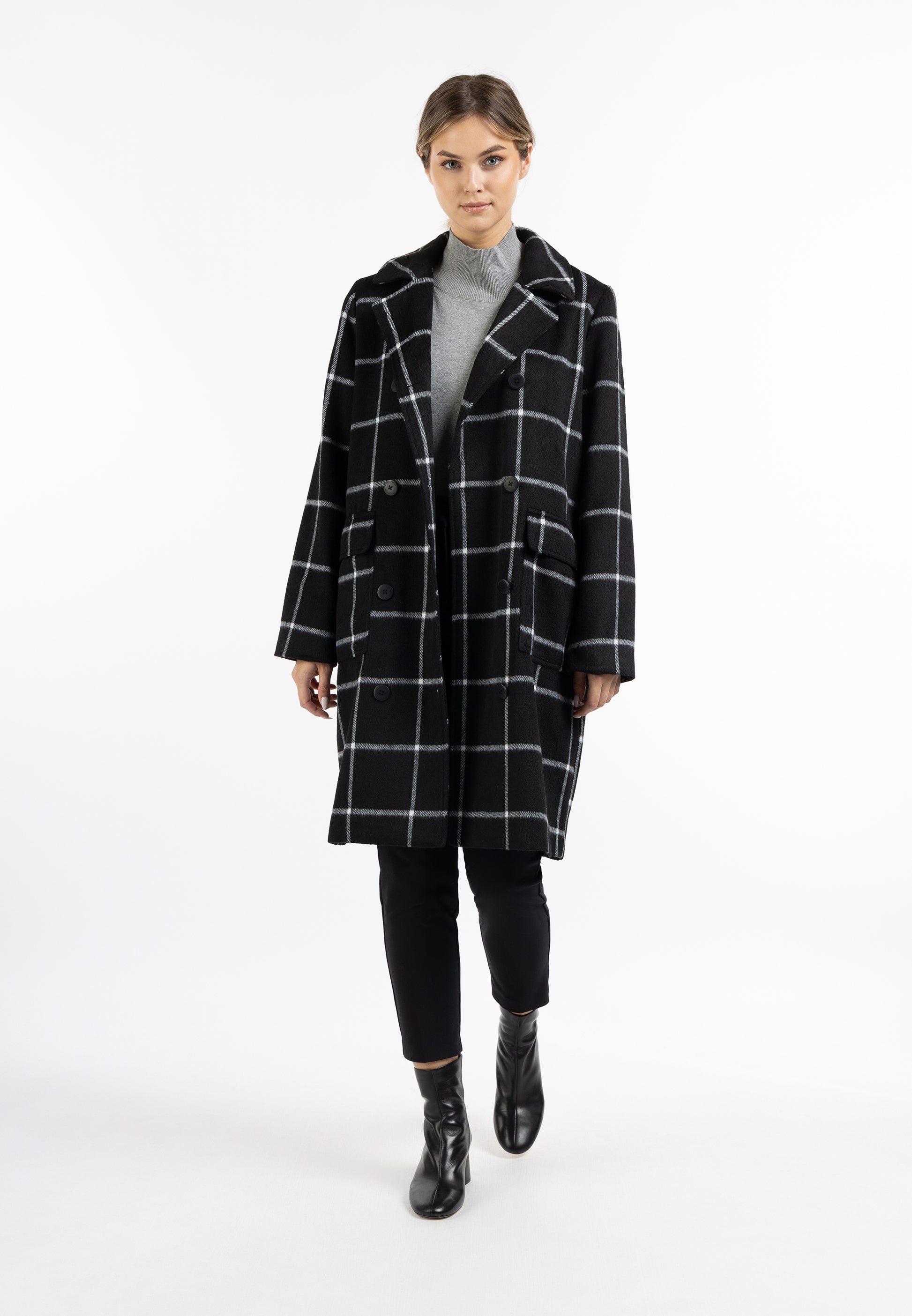 Dreimaster Klassik Women's Transitional Coat Made Of Wool Blend - Schmuddelwedda Shop