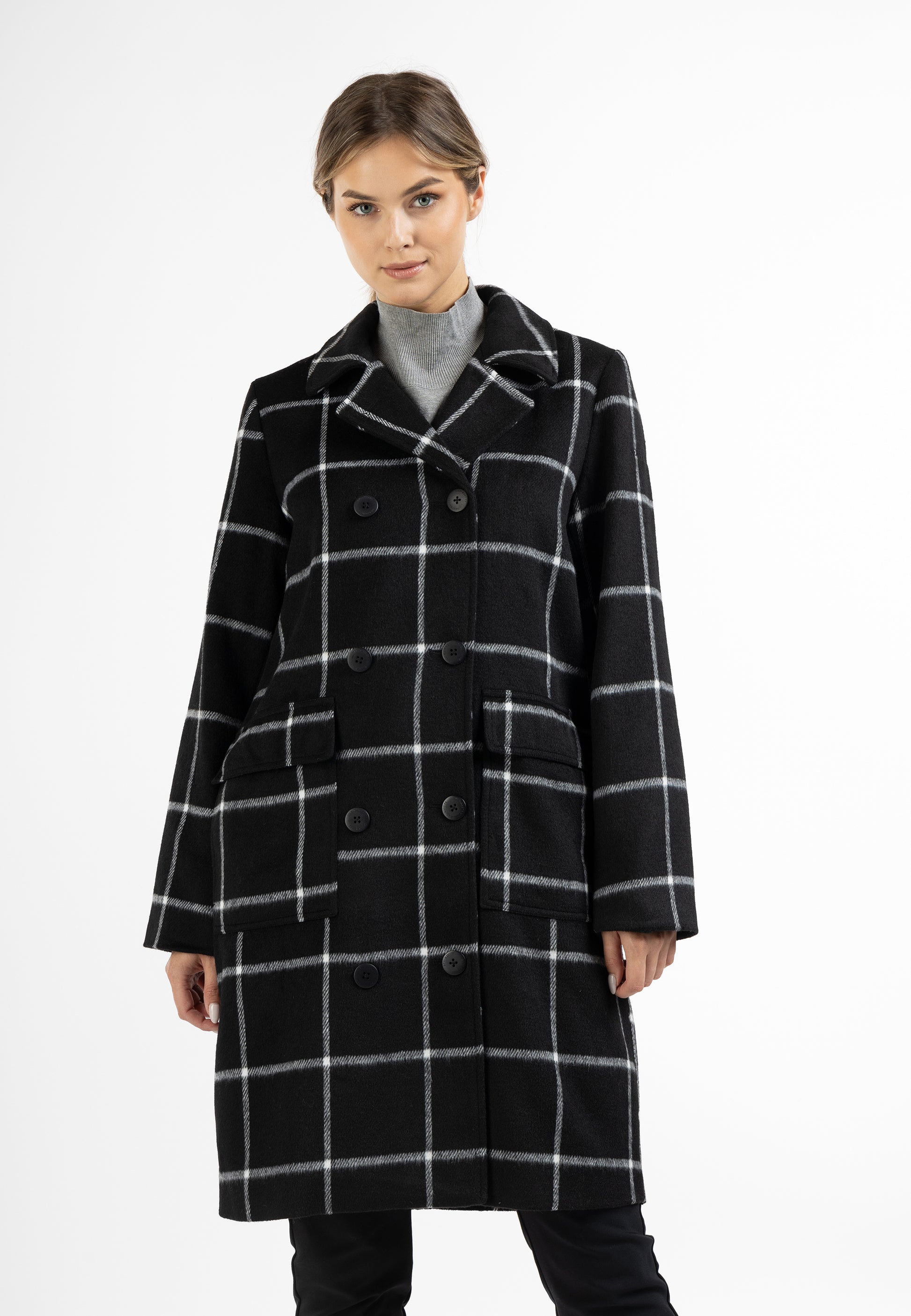 Dreimaster Klassik Women's Transitional Coat Made Of Wool Blend - Schmuddelwedda Shop