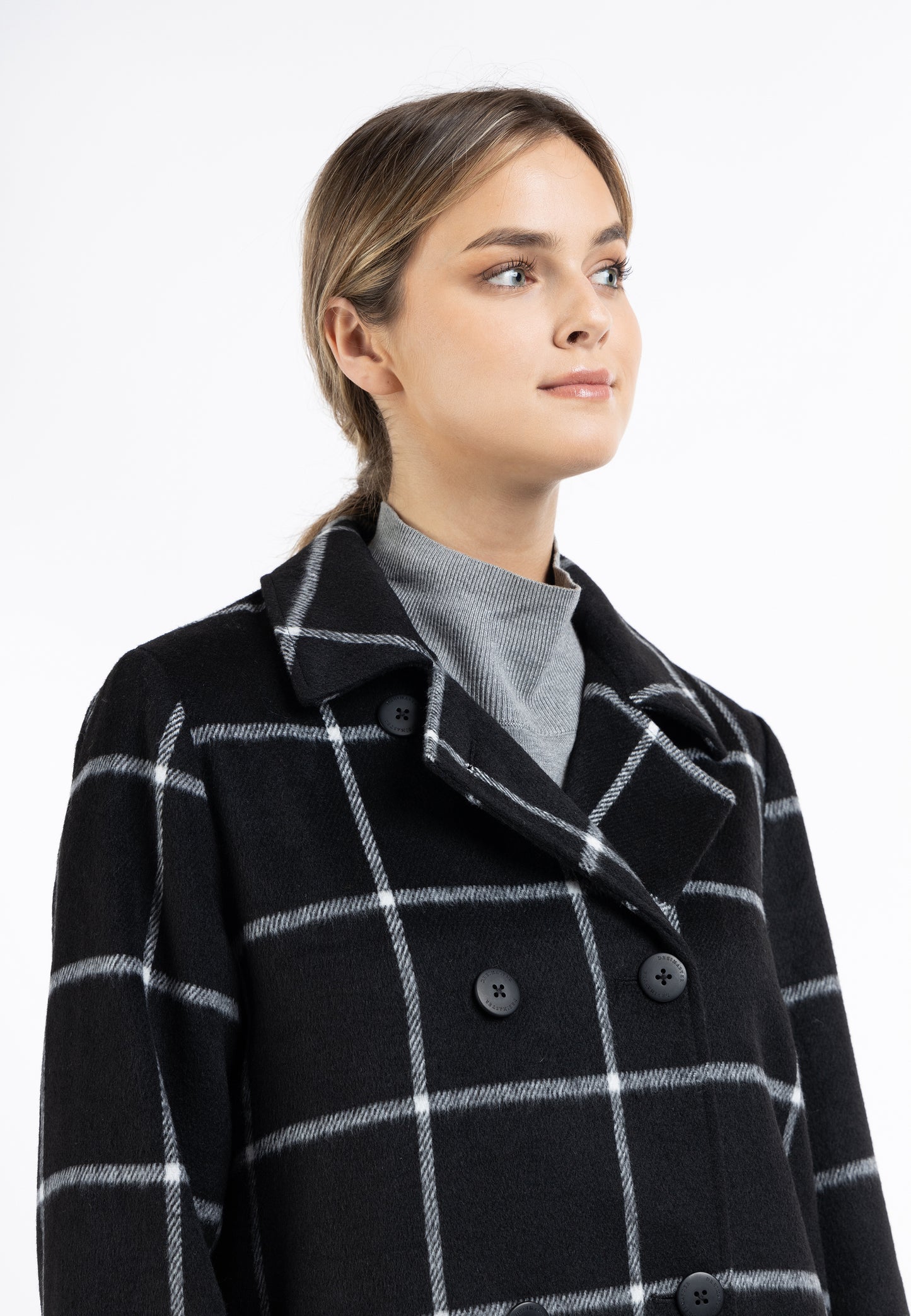 Dreimaster Klassik Women's Transitional Coat Made Of Wool Blend - Schmuddelwedda Shop